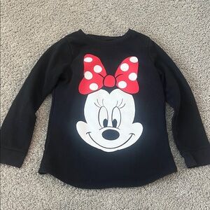 Disney Black Sweatshirt with Minnie Mouse Design